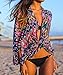 Chalier Womens Swimsuit Cover Up Floral Chiffon Bathing Suit Cover Ups Kimono Cardigan Beach Cover Up