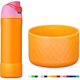 yoelike Grid Silicone Boot for Owala Water Bottle, Anti-Slip Protective Sleeve for FreeSip/Twist/Flip, Bottom Bumper Cover for Watter Bottle Accessories
