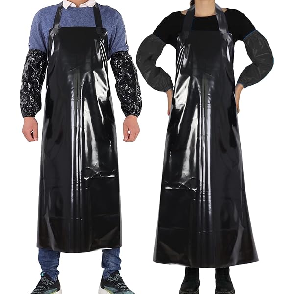 Tablier Chef Imperméable PU - 120x75cm Réglable | Résistant Huile & Eau Pour Cuisine & Atelier