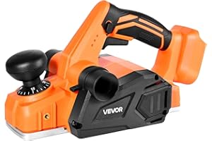 VEVOR Cordless Handheld Planer, 3-1/4-Inch Cut Width, 15000 RPM Electric Hand Wood Planer with Brushless Motor, Adjustable Cu