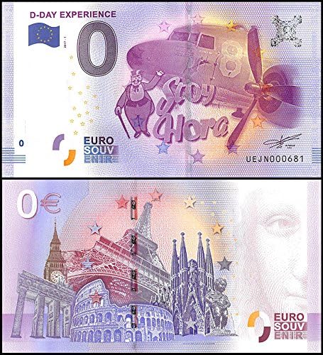 Zero (0) Euro Europe, 2017 - 1, UNC, Stoy Hora, D-Day Experience in France