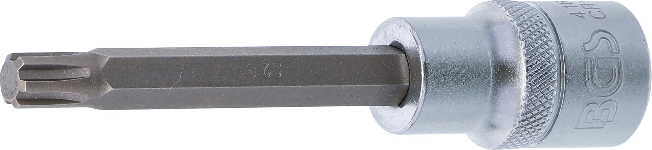 BGS 4163 | Bit Socket | length 100 mm | 12.5 mm (1/2") Drive | Spline (for RIBE) | M8