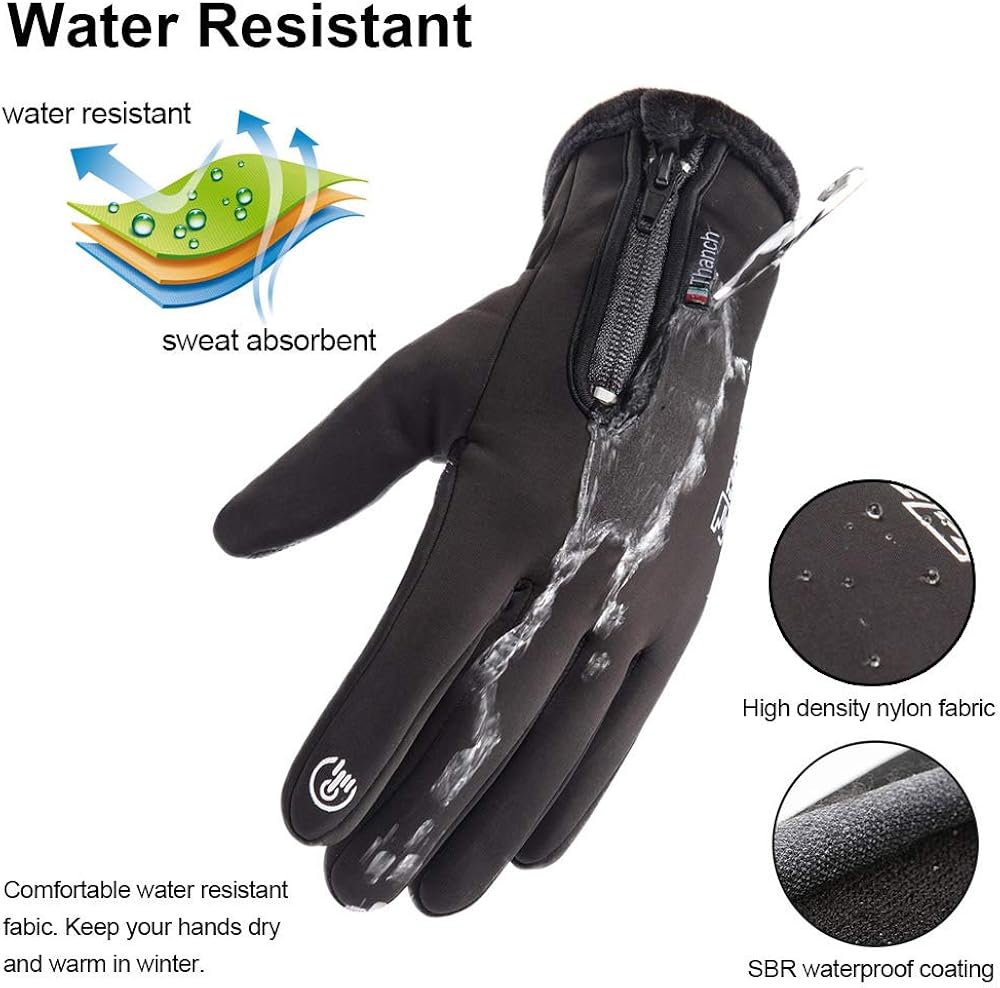 GORELOX Winter Warm Gloves, Touchscreen Cold Weather Driving Gloves Windproof Anti-Slip Sports Gloves for Cycling Running Skiing Hiking Climbing, Men ＆ Women : Clothing