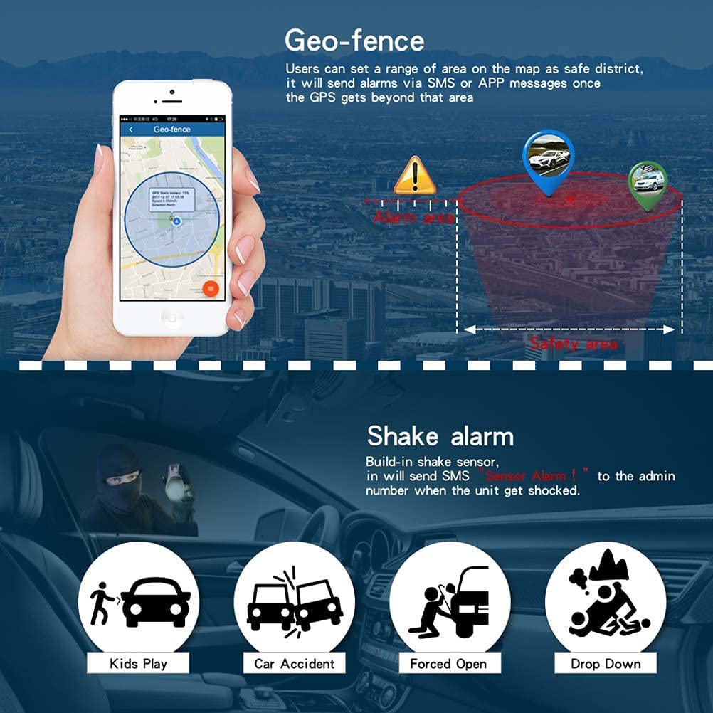 4G GPS Tracker for Vehicles 7800mAh Waterproof Real Time Car GPS Tracker with Strong Magnet Hidden Tracker Device for Cars, Motorcycles, Trucks, Boats, Fleets(4G TK915)