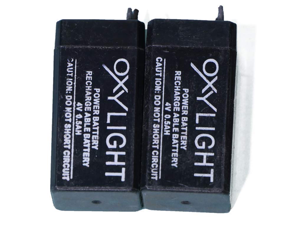 eINFINITY 4 Volt 500ma .5a Sealed Lead Acid Type Battery Pack of 2 pcs for Mosquito Racket