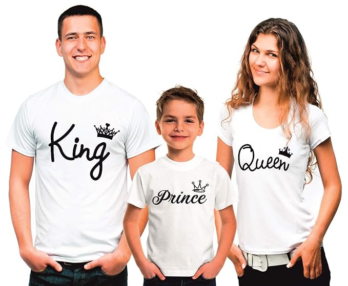 Buy Hangout Hub Family Tshirts Dad Mom Son King Queen Prince