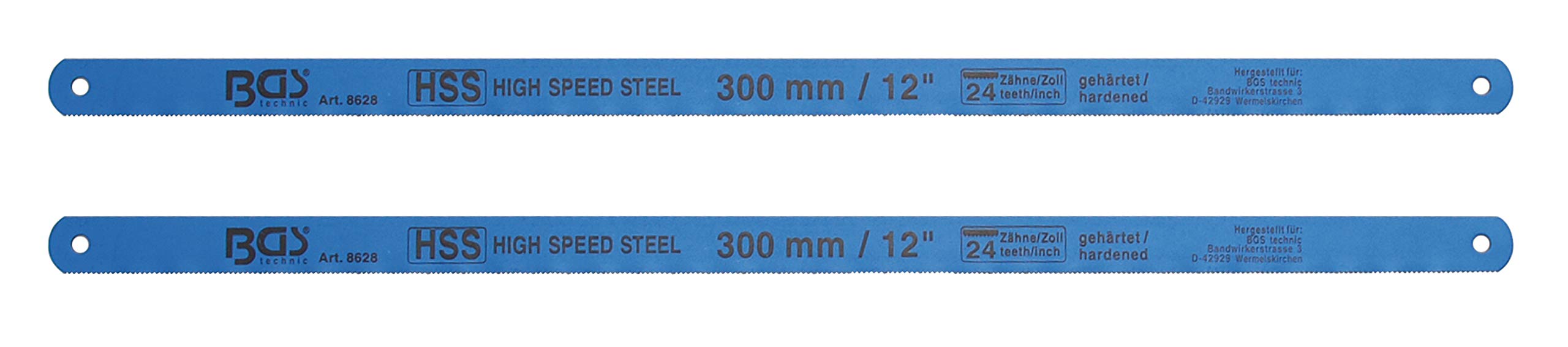 BGS 8628 | Hacksaw Blades | HSS | 13 x 300 mm | 2 pcs.