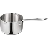 IMEEA Butter Coffee Milk Warmer Mini Butter Melting Pot with Dual Pour Spout 18/10 Tri-Ply Stainless Steel (15oz/450ml)