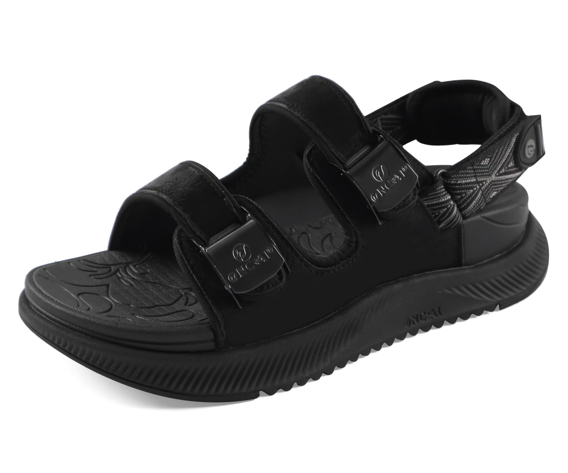 Photo 1 of ONCAI Orthopedic Sandals Women with Arch Support Ladies Orthotic Recovery Walking Sandals Comfort Plantar Fasciitis Water Hiking Sandal for Woman 2026 Light Weight Outdoor Platform Shoes Black Size 6