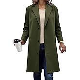 Yxbdin Women's Peacoat Long Single-breast Faux Wool Jacket Fall Winter Clothes Classic Trench Coats Notch Lapel Pea Coat