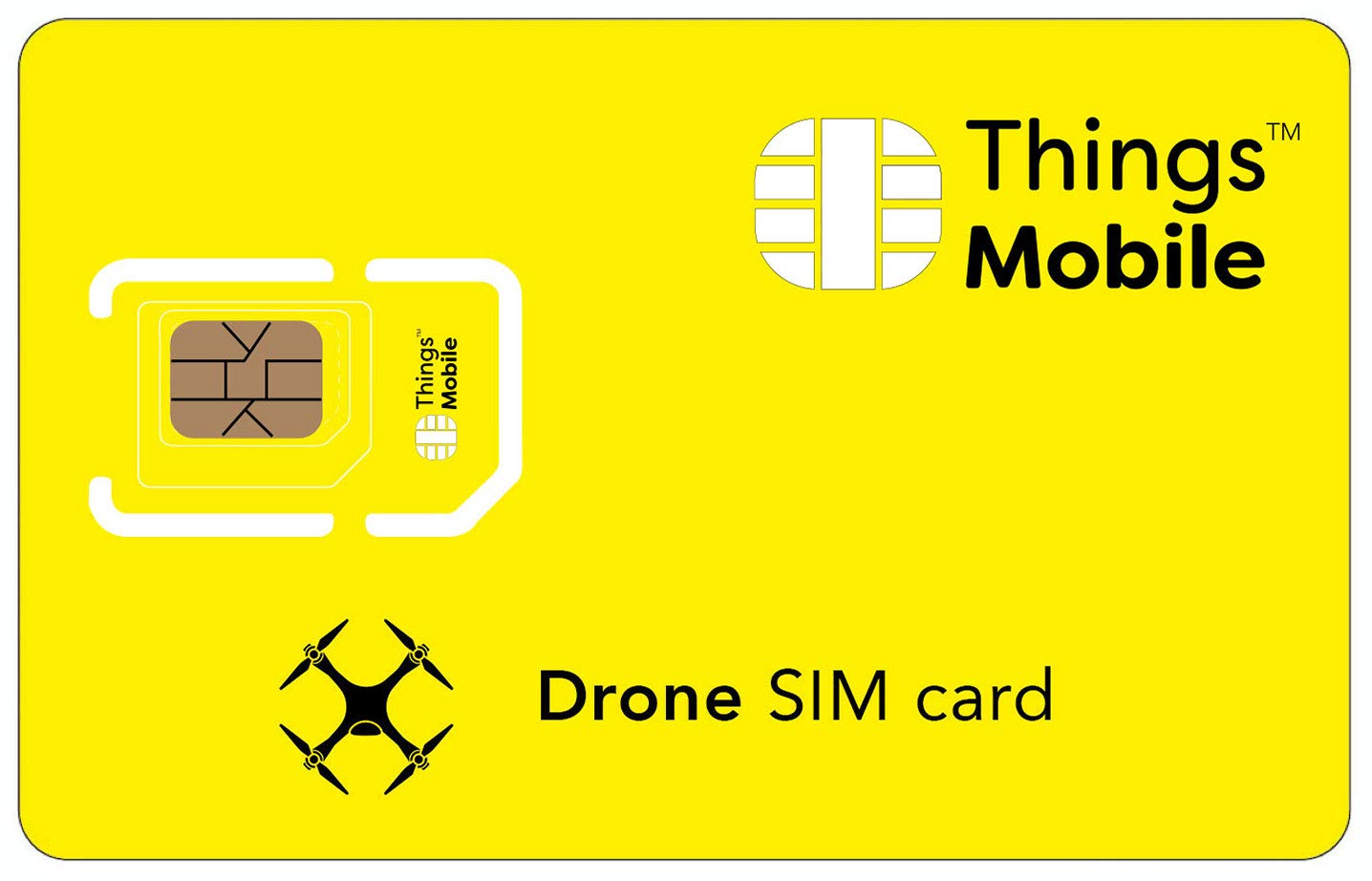SIM Card for DRONE | QUADCOPTER - Things Mobile - with Global Coverage and Multi-Operator GSM/2G/3G/4G Network, No Fixed Costs, No Expiration Date and Competitive Rates, with €10 Credit Included