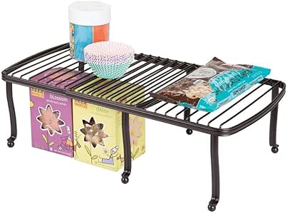 mDesign Estante para platos extensible – Ingenioso almacenaje de cocina