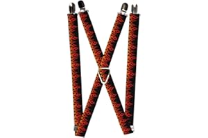 Buckle-Down Unisex-Adult's Suspender-Flames