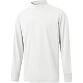 M MAELREG Long Sleeve Shirts for Men Thermal Mock Neck Turtleneck Shirt Heather Basic Golf Pullover Tops Undershirt Sweater