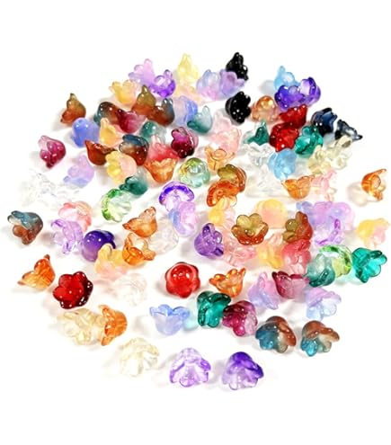 PATIKIL Perles De Fleurs Givrées 0,3x0,5", 300 Pièces De Perles De