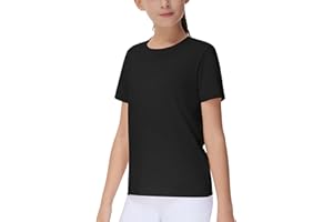 THE GYM PEOPLE Girls Workout Shirts Short Sleeve Loose Fit Crewneck Running Yoga Tee Tops