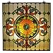 Chloe Lighting Tiffany Style Victorian Window Panel with 89 Cabochons