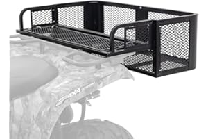Titan Ramps Universal ATV/UTV Rear Drop Cargo Basket Rack - 150 lb. Capacity