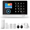 PGST WiFi+GSM/4G Home Smart Alarm Security System,APP Control,DIY Wireless Burglar Alert System,Motion Detector,Door Sensor,External Siren,NO Monthly Fees,Compatible with Alexa and Google(PG-103A)