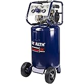 STEALTH 20 Gallon Air Compressor, Ultra Quiet, Oil-Free and Long Life Cycle,1.8 Hp Large Air Compressor with Rubber Wheels (Blue, SAQ-12018)