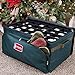 TreeKeeper (Green Christmas Ornament Storage Box with Dividers) - Deluxe Ornament Keeper - Holds 72 Ornaments up to 4 Inches in Diameter | 3 Removable Trays with Separators | Acid-Free Fabric Lining