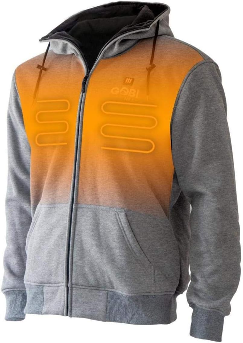 Dragon Heatwear Ridge Mens 3 Zone Heated Hoodie Onyx