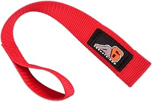 Agency 6 Winch Hook Pull Strap - RED - 1.5 INCH Wide - Heavy Duty - Made in The U.S.A