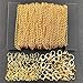 WUBOECE 39 Feet Curb Chain Necklace Bulk Cable 2.5mm Width with 30 Lobster Clasps and 100 Open Jump Rings for Jewelry Making, Gold