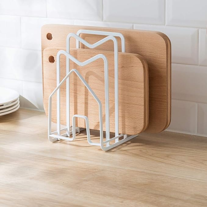 SUNIFCON Cutting Board Rack Chopping Board Organizer Stand Holder