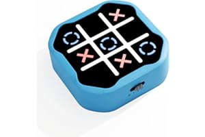 MASSRT Handheld Game for Kids, 3-in-1 Electronic Tic Tac Toe Toy with Memory Challenge & Silent Mode, Fun Gift for Boys and Girls, Blue