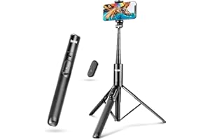 Torjim 60” Phone Tripod & Selfie Stick, All in One Extendable Cell Phone Tripod with Remote Shutter for Live Streaming/Video Recording, Upgraded iPhone Tripod Stand Compatible with iOS/Android（Black）