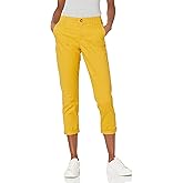 Amazon Essentials Women's Mid-Rise Slim-Fit Stretchy Cropped Tapered Leg Khaki Pants (Available in Plus Size)
