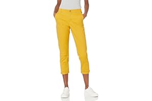 Amazon Essentials Women's Mid-Rise Slim-Fit Stretchy Cropped Tapered Leg Khaki Pants (Available in Plus Size)