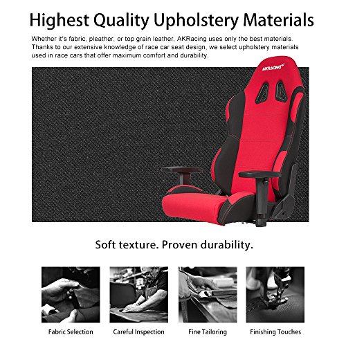 AKRacing Core Series EX-Wide Gaming Chair with Wide Seat, High and Wide Backrest, Recliner, Swivel, Tilt, Rocker and Seat Height Adjustment Mechanisms with 5/10 warranty - Red/Black - Thumbnail 3
