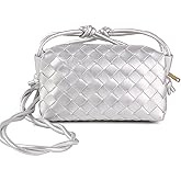 ZEDIUH Woven Crossbody Bags For Women, Small Handmade Purse Clutch Shoulderbag Handbag, Zipper Closure
