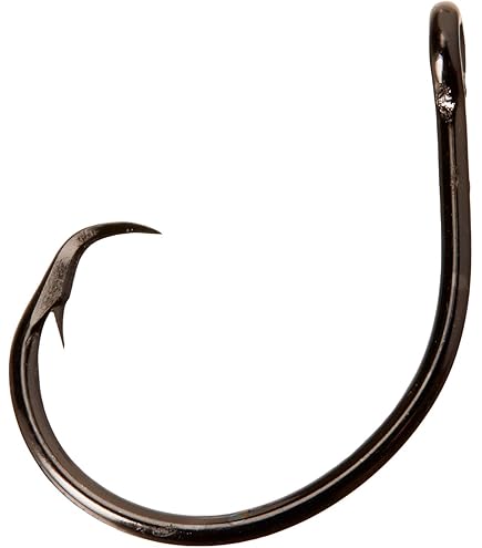 16/0 Big Game Circle Hooks - 10 Pack Black Forged Hooks For Shark & Swordfish Fishing | Heavy Duty Commercial Fishing Hooks