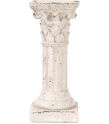 Amazon.com: NST 7.25 inches Tall Poly Resin Pillar White Small