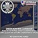 Scratch-Off World Map Poster – Premium Print Christmas Gift for Adventure Travelers | U.S. States and Country Flags, Vibrant Colors & Clean Details | Preserve Your Memories from Around the Globe