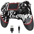 SZDILONG Upgraded Wireless Controller for Ps4 Gamepad Compatible with Ps4/Pro/Slim/Windows PC,Joystick for PS4 with Touchpad/Stereo Headphone Jack/Six-axis Motion Control/Charging Cable