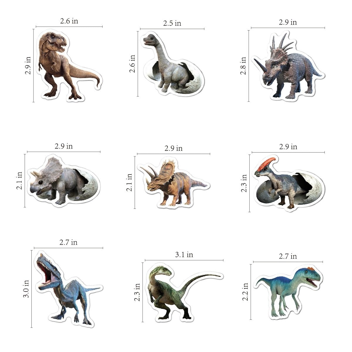 100pcs Jurassic Dinosaur Stickers for Kids Waterproof Vinyl Dino Stickers for Boys Girls Teens Waterbottle Scrapbook Laptop Skateboard Computer