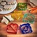 VonShef Fun Cookie Cake and Sandwich Cutter Shapes for Kids, Set of 5 Shapes Dinosaur, Dolphin, Heart, Star and Train, Multi Colored, 5pc