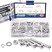 Glarks 280Pcs M3 Pan Head Phillips Stainless Steel Screws Bolts Nuts Lock and Flat Gasket Washers Assortment Kit