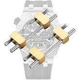 Head Grain Compatible To Audemars Piguet Royal Oak Offshore 15710 15720 | Stainless Steel Rubber Watch Strap (4.5mm silver)