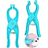 Juome Upgraded Safety Eye Tool for Crocheting - Crochet Tools for Attaching Crochet Safety Eyes, Auxiliary Tool for 5-30mm Stuffed Animals Safety Eyes Doll Making Supplies (Blue 2pcs)