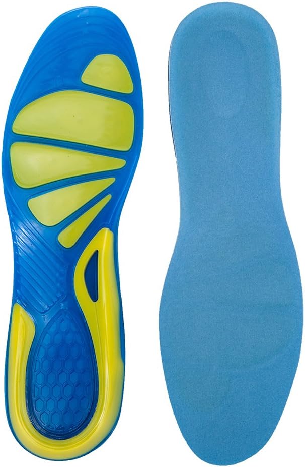 DOGDAN Shoe Insoles, Sport Running Athletic Basketball Shoe Insoles Pads Inserts Pain Relief, Sports Insoles, Unisex Shoes.(Green/Blue, 6-10 US)