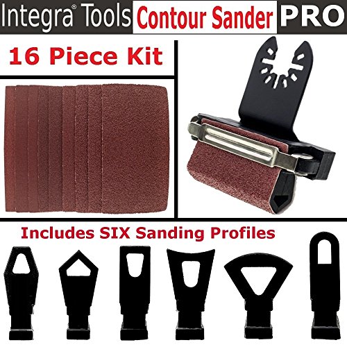 INTEGRA Tools Multitool Contour Sanding Accessory Set with 6 Unique Profile Shapes