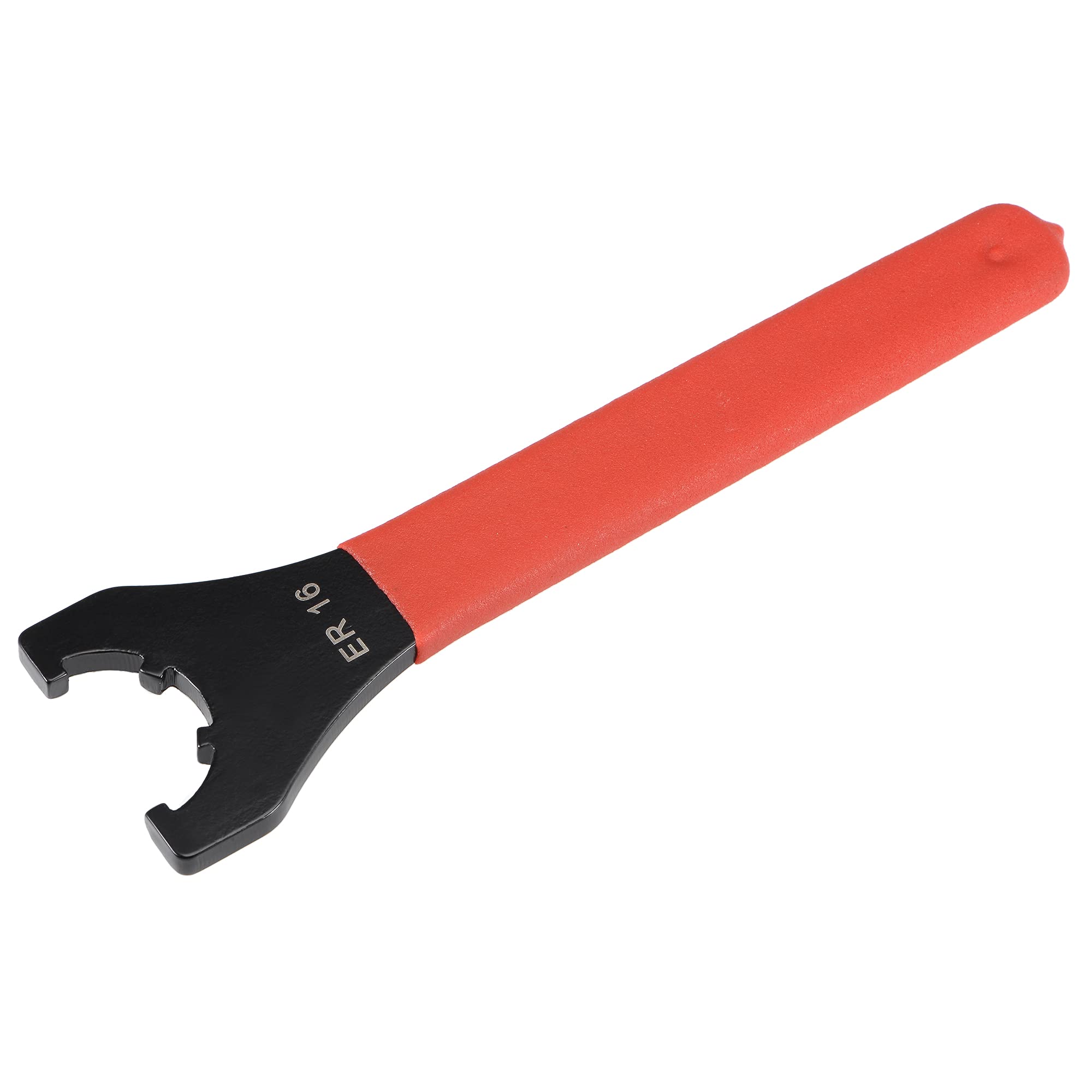 sourcing map Collet Chuck Wrench Spanner for ER16UM Clamping Nut CNC Milling Lathe Chuck Holder Tool with Red Non-Slip Handle