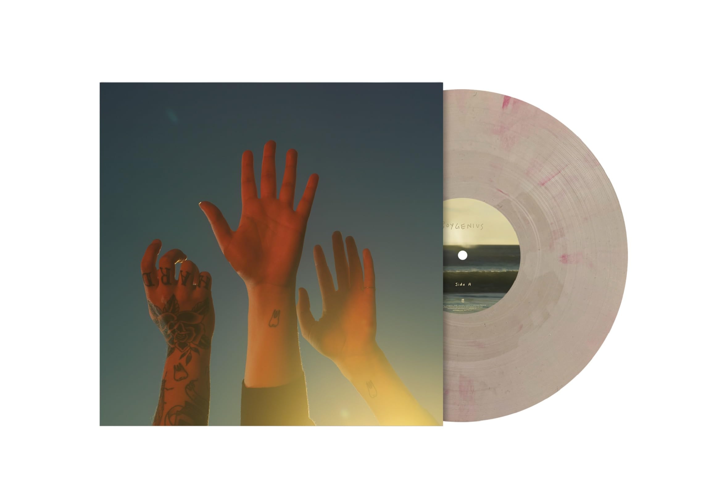 Record - Limited Grey Marble with Pink Swirl Colored Vinyl Image