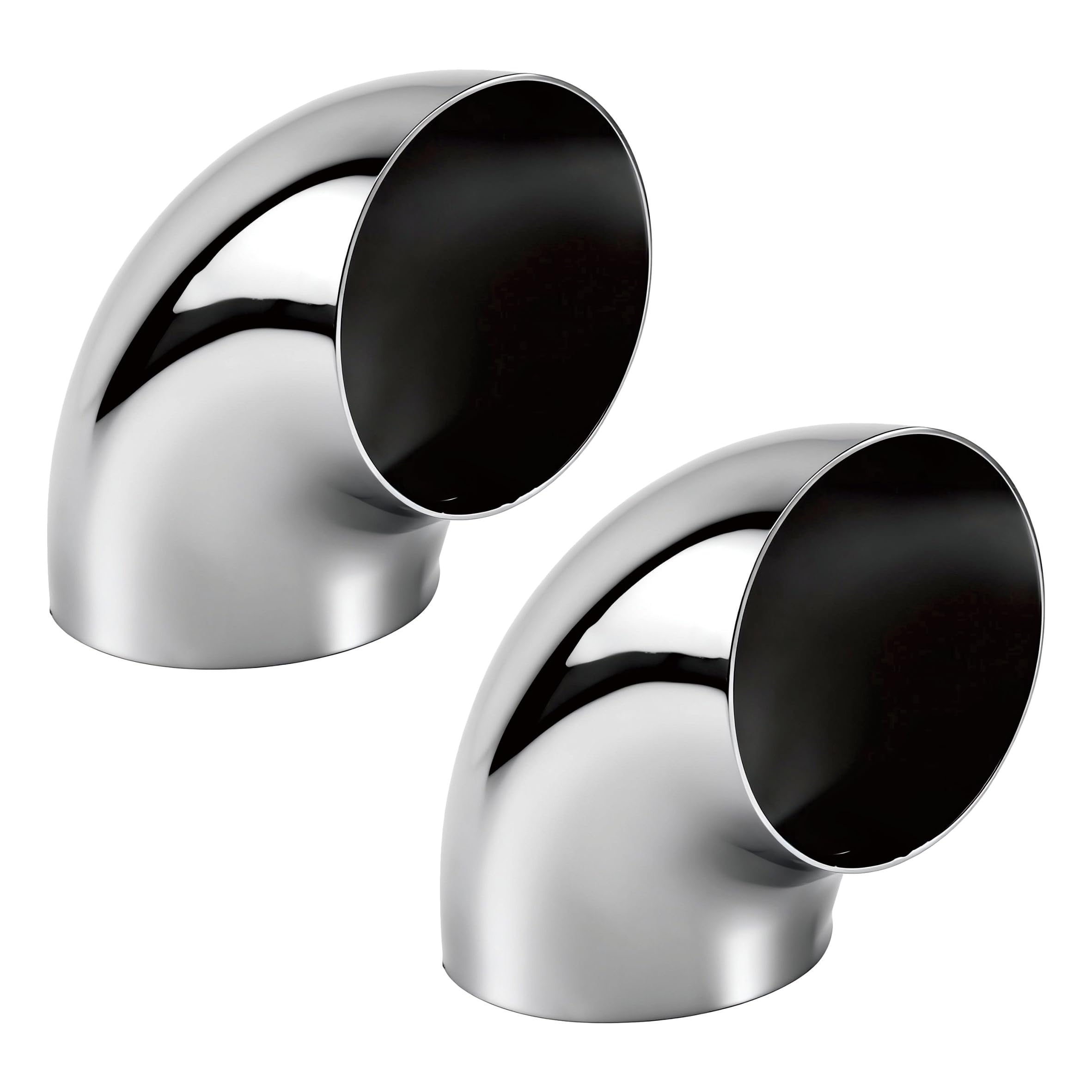 Photo 1 of 2PCS Stainless Steel Elbow 4" 90° Mandrel Bend Elbow-Thickness 16GA/.065" Wall, 304 Stainless Elbow Exhaust Tubing for Car Modified Exhaust Elbow Pipe, Stair Handrail (2 Pack)