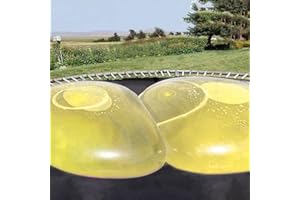 OULUN 47 Inch Giant Water Bubble Ball, Inflatable Water-Filled Ball Soft Rubber Ball for Outdoor Beach Pool Garden Party Large (Yellow)